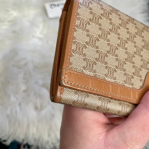Celine Macadam Long Clip Canvas Vintage Continental Trifold Wallet - Picture 4 of 13